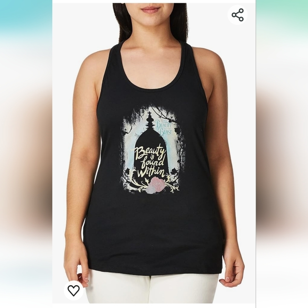 NWOT DISNEY beauty and the beast racerback tank top